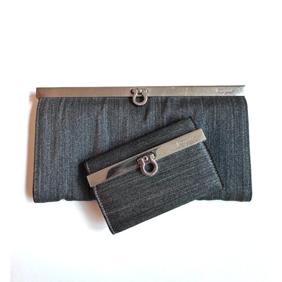 Ferragamo Matching Wallet & Key/Card Holder - Picture 1 of 8